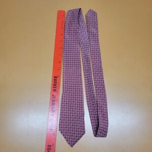 Spring Shanghai China Mens Geometric Diamond Silk Necktie Burgundy Navy White